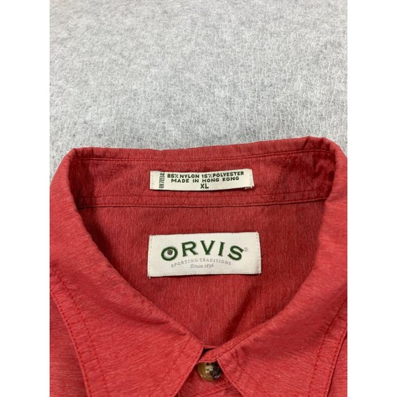 Orvis Nylon Blend Long Sleeve Solid Double Pocket Button Down Shirt‎ (Men's XL) - Picture 3 of 12